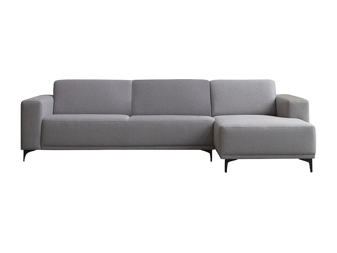 Ecksofa mit Eckelement rechts und taupegrauem Stoffbezug 150 cm Lars ,5-Sitzer