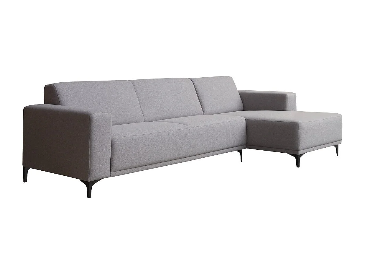 Ecksofa mit Eckelement rechts und taupegrauem Stoffbezug 150 cm Lars ,5-Sitzer