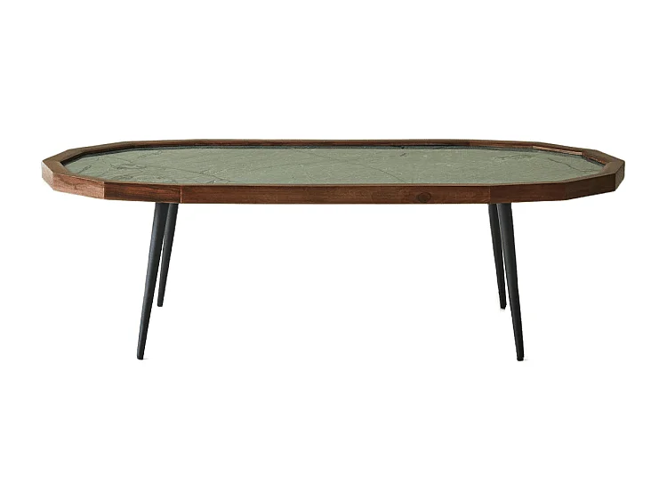 Tavolino in legno di palissandro e marmo 120 x 60 Jade