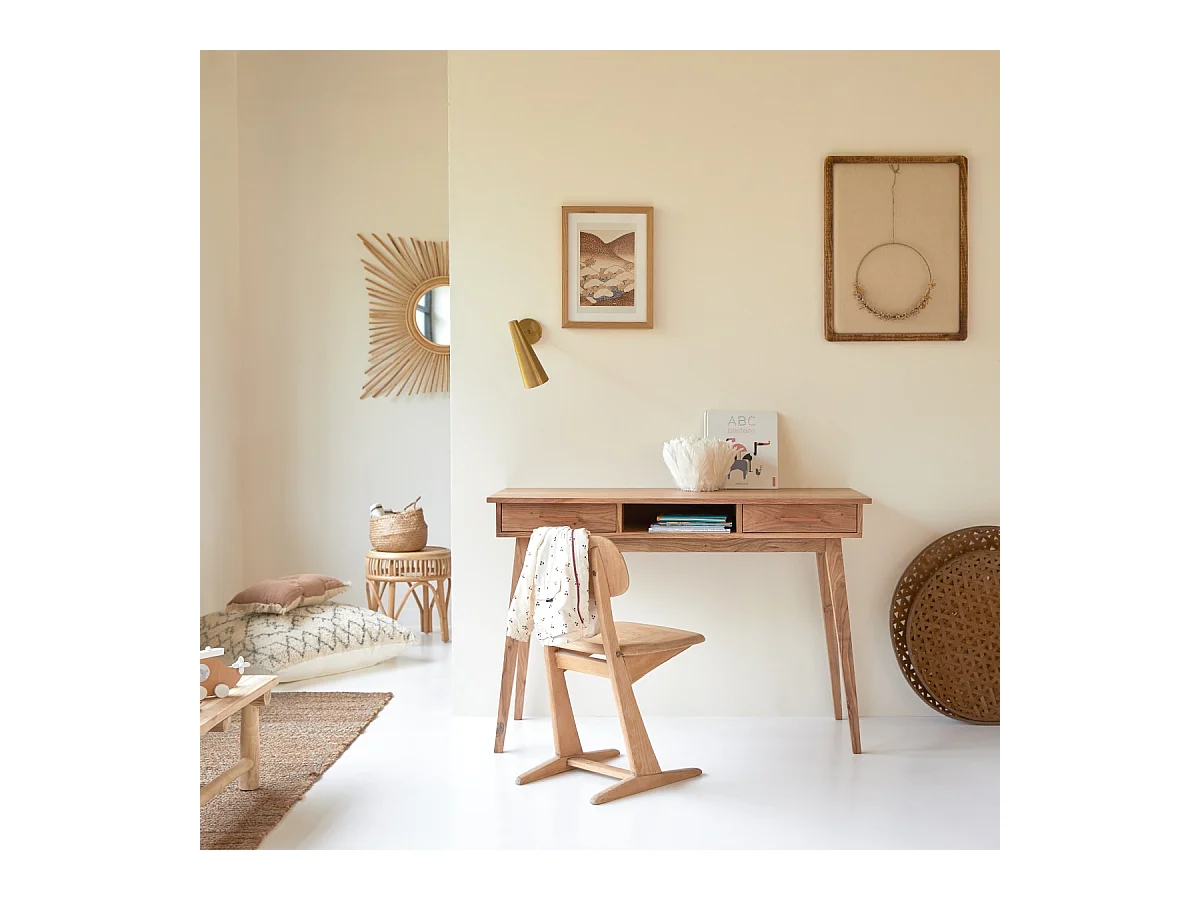 Bureau enfant en bois d'acacia Oslo