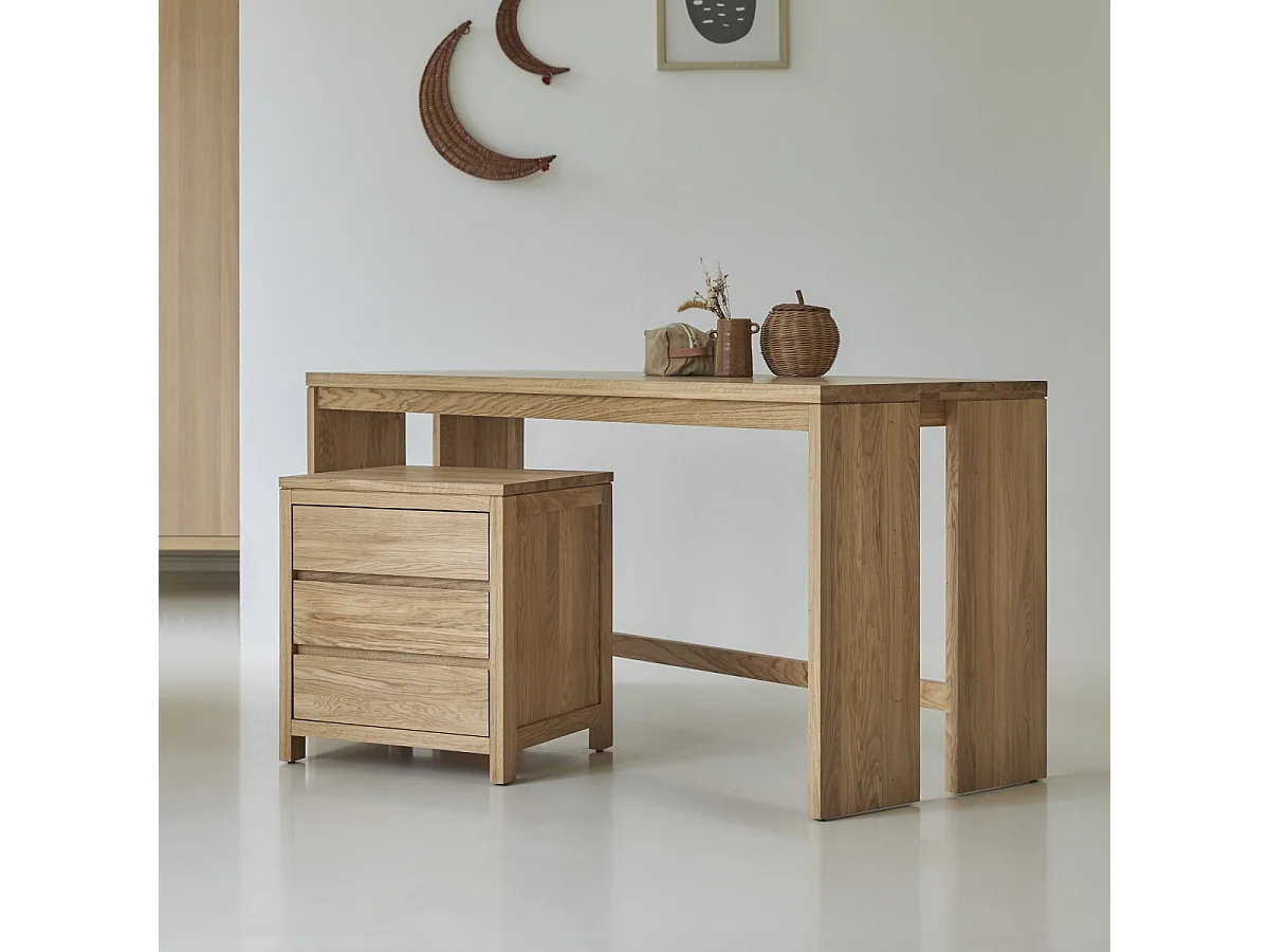 Kinderschreibtisch Eden aus Eichenholz 160