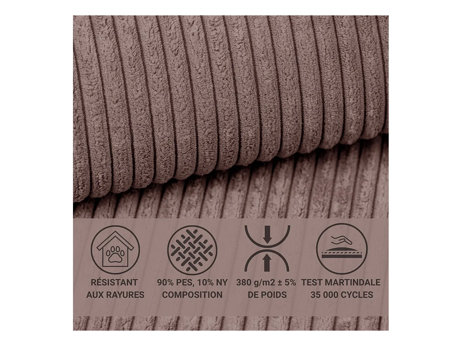 Canapé d'angle panoramique avec fonction lit en velours violet KYOTO