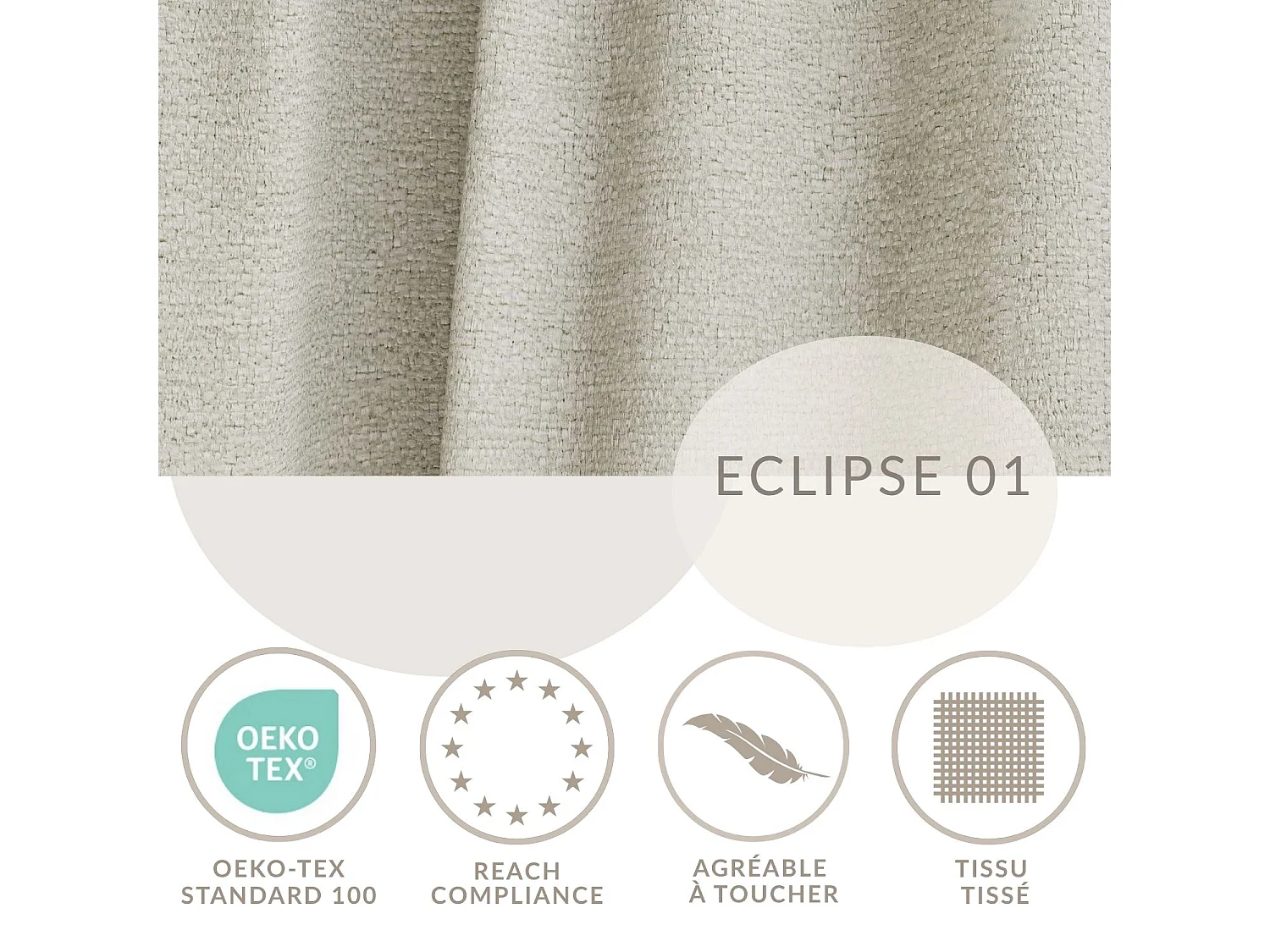 Canapé d'angle droit avec fonction lit en tissu chenille creme VELTO