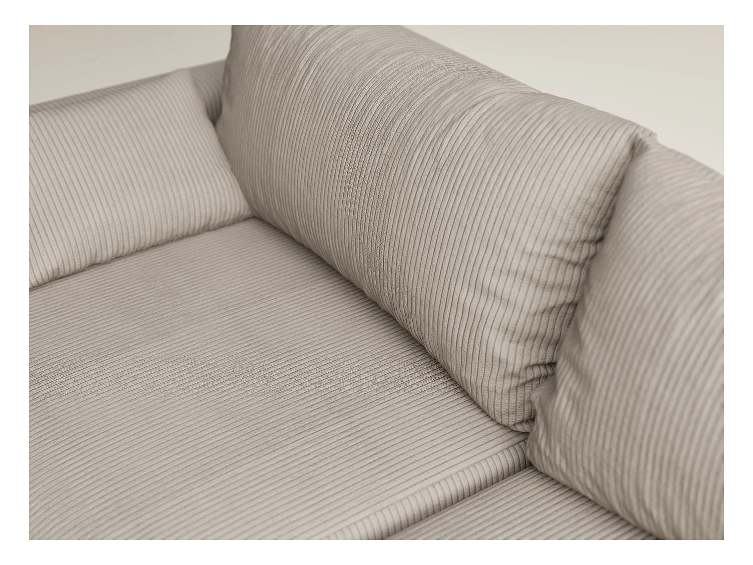 Ecksofa mit Schlaffunktion - Ecke Rechts - 3-Sitzer - Samtstoff - dunkelbeige - LEON