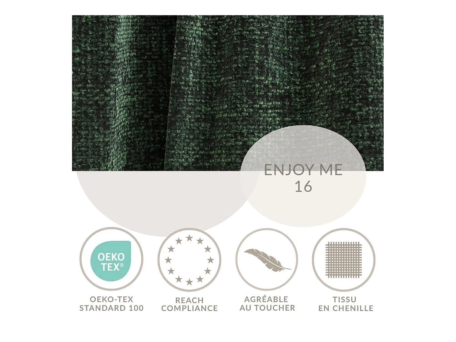 Canapé d'angle droit avec fonction lit en tissu chenille vert foncé VELTO