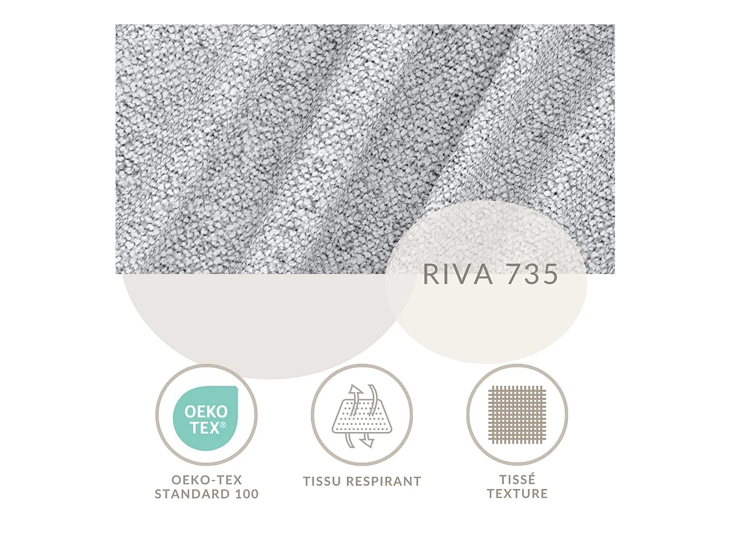 Canapé d'angle gauche avec fonction lit en tissu tressé gris clair LEON