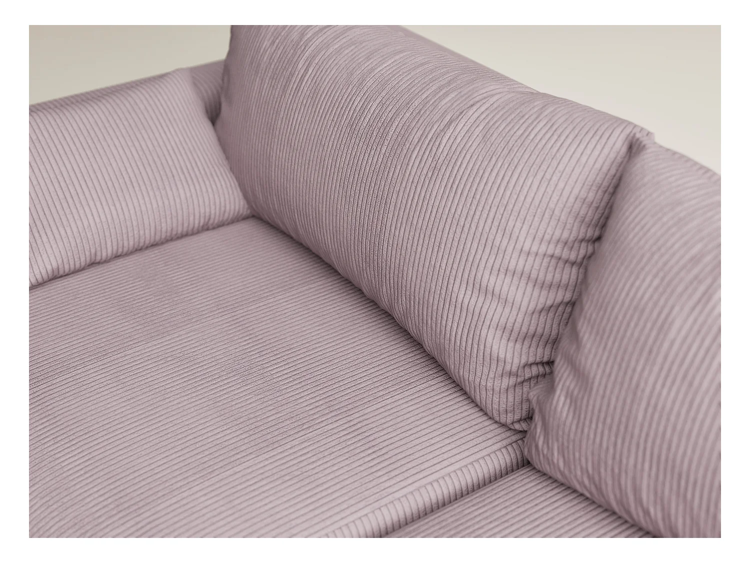 Canapé d'angle droit avec fonction lit en velours violet LEON