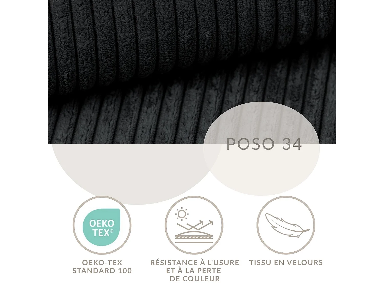 Canapé d'angle gauche avec fonction lit en velours graphite LEON