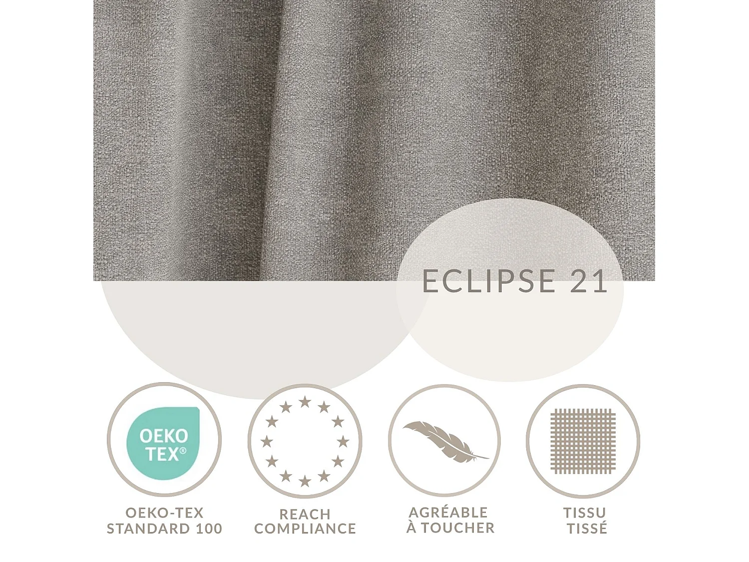 Canapé d'angle droit avec fonction lit en tissu chenille beige gris TONGA