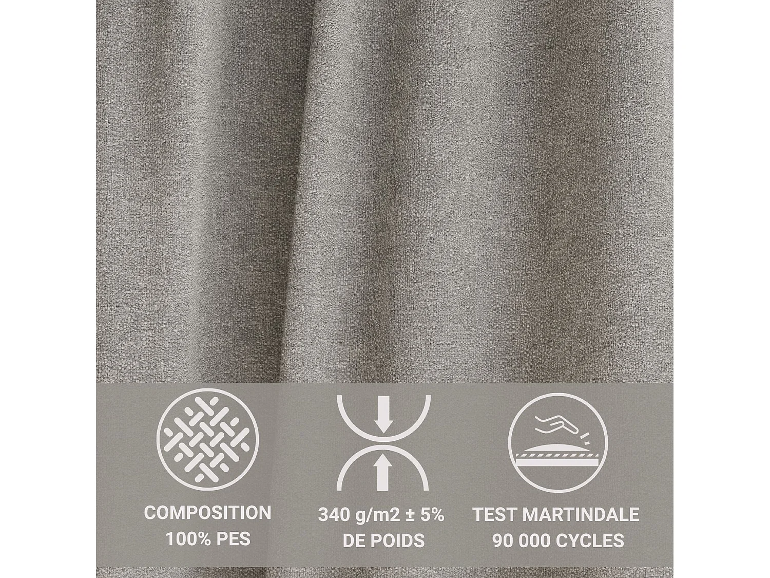 Canapé d'angle droit avec fonction lit en tissu chenille beige gris VELTO