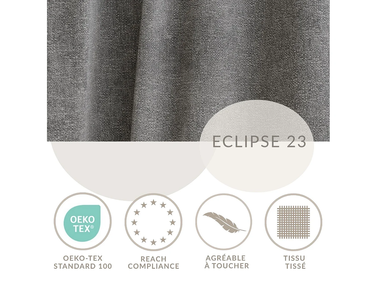 Canapé d'angle droit avec fonction lit en tissu chenille gris VELTO