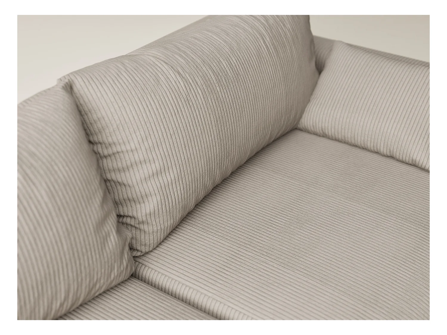 Canapé d'angle gauche avec fonction lit en velours beige foncé LEON