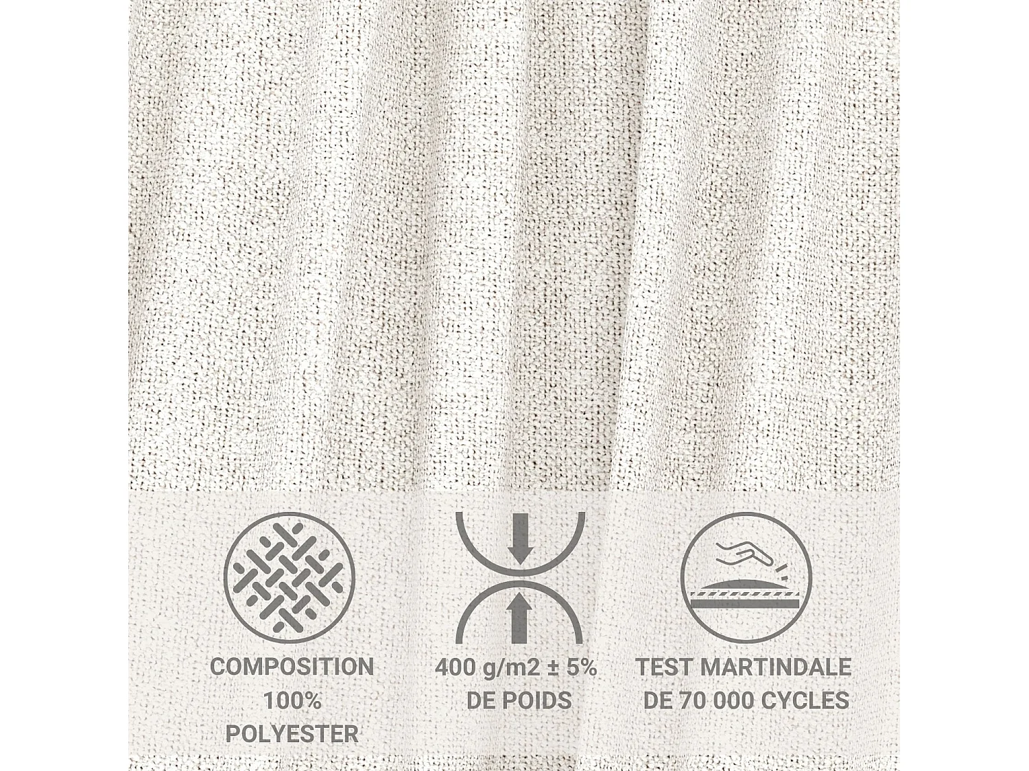 Canapé d'angle gauche avec fonction lit en tissu tressé creme VELTO