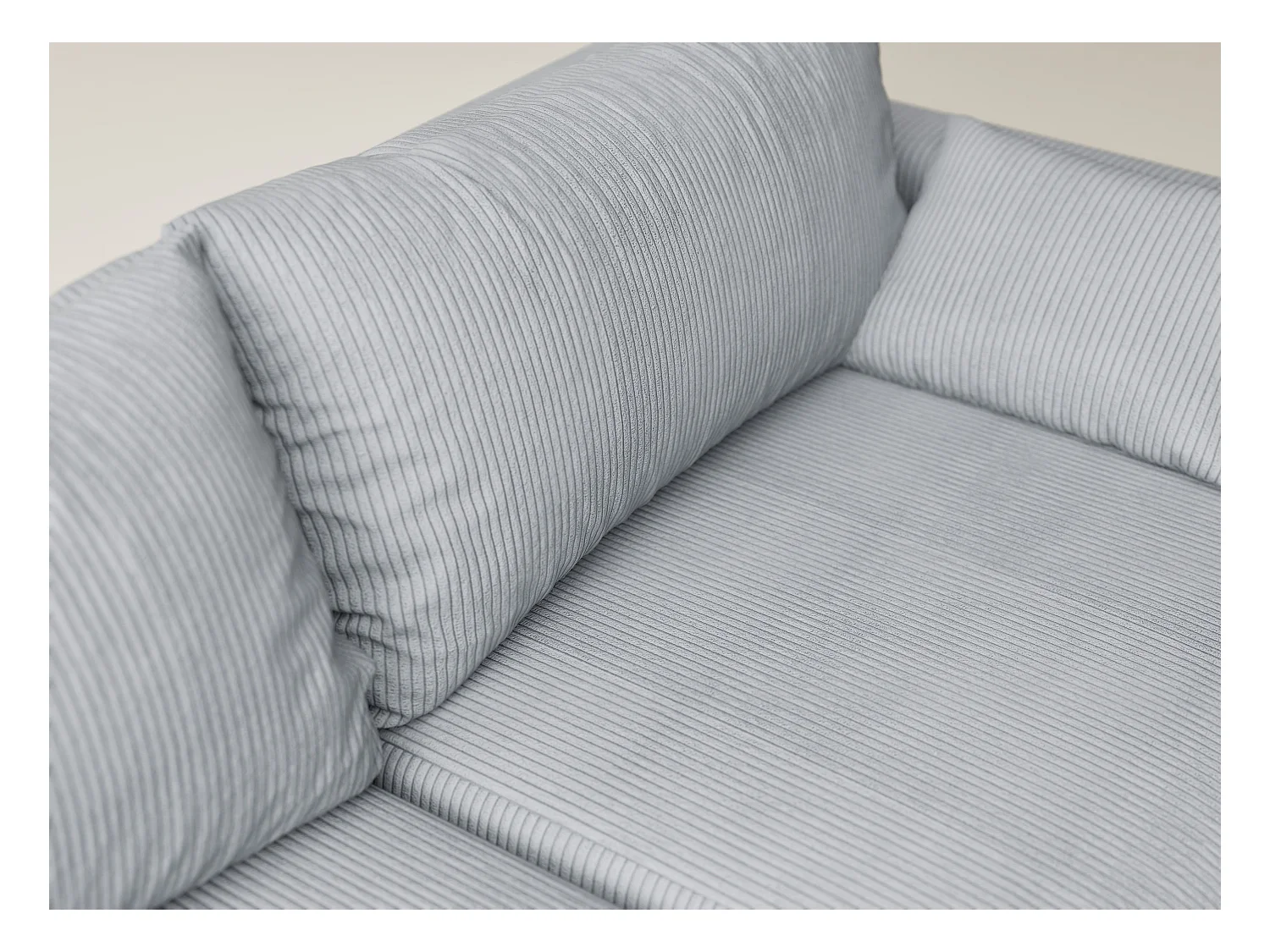 Canapé d'angle gauche avec fonction lit en velours gris clair LEON