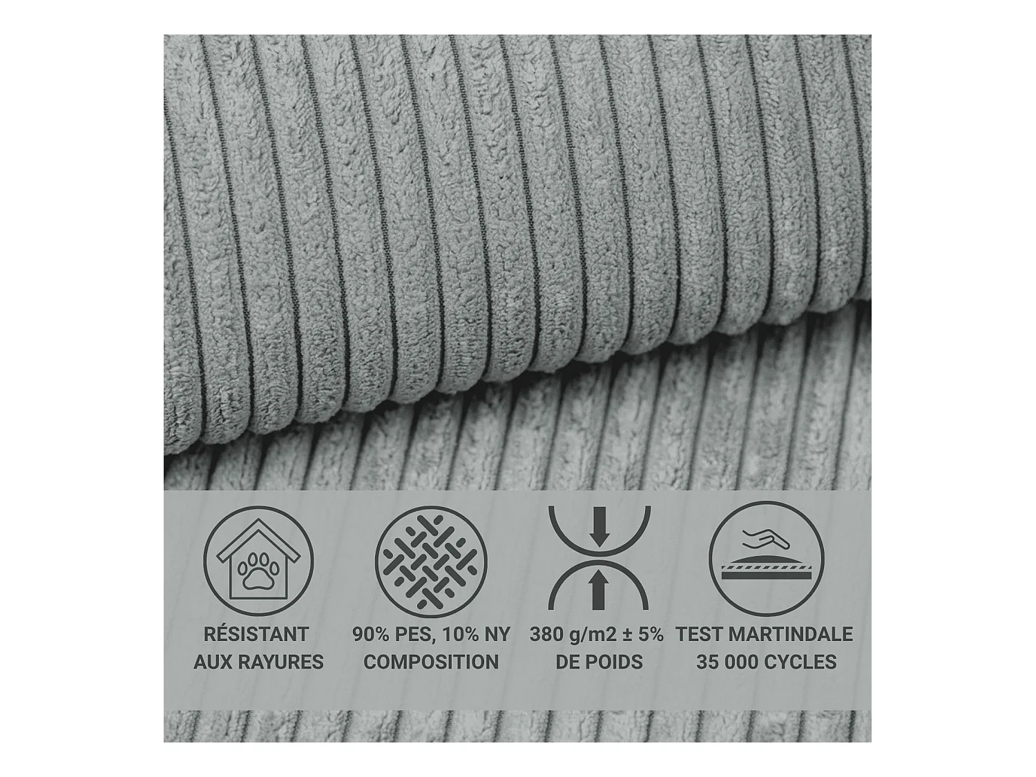 Canapé d'angle gauche avec fonction lit en velours gris clair LEON