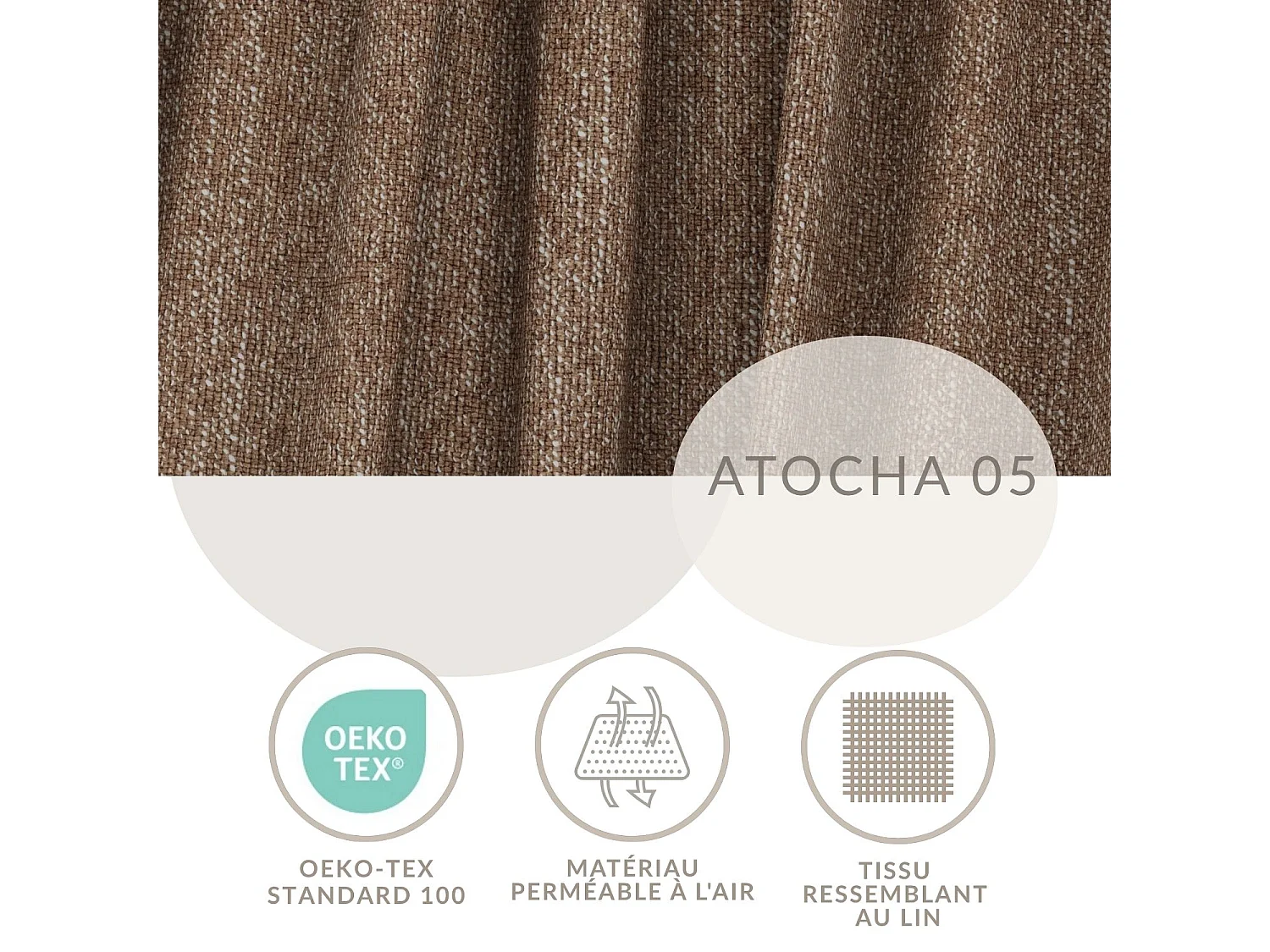 Canapé d'angle gauche avec fonction lit en tissu tressé brun LEON