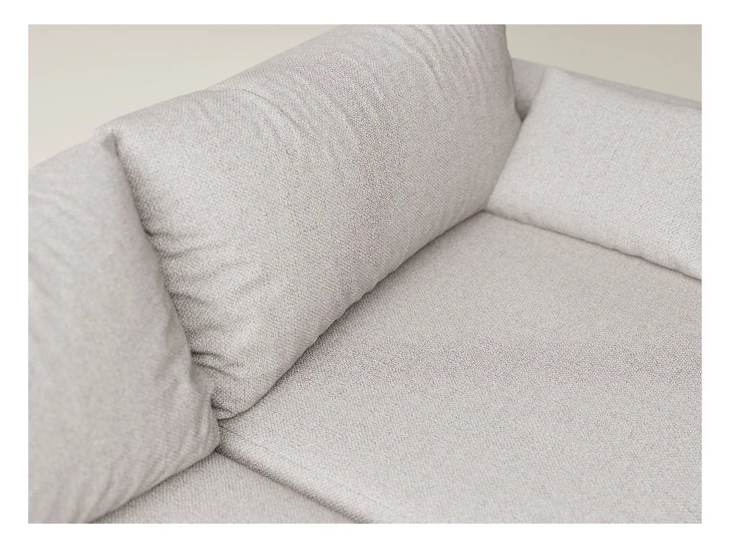 Ecksofa mit Schlaffunktion - Ecke Links - 3-Sitzer - Webstoff - beige - LEON