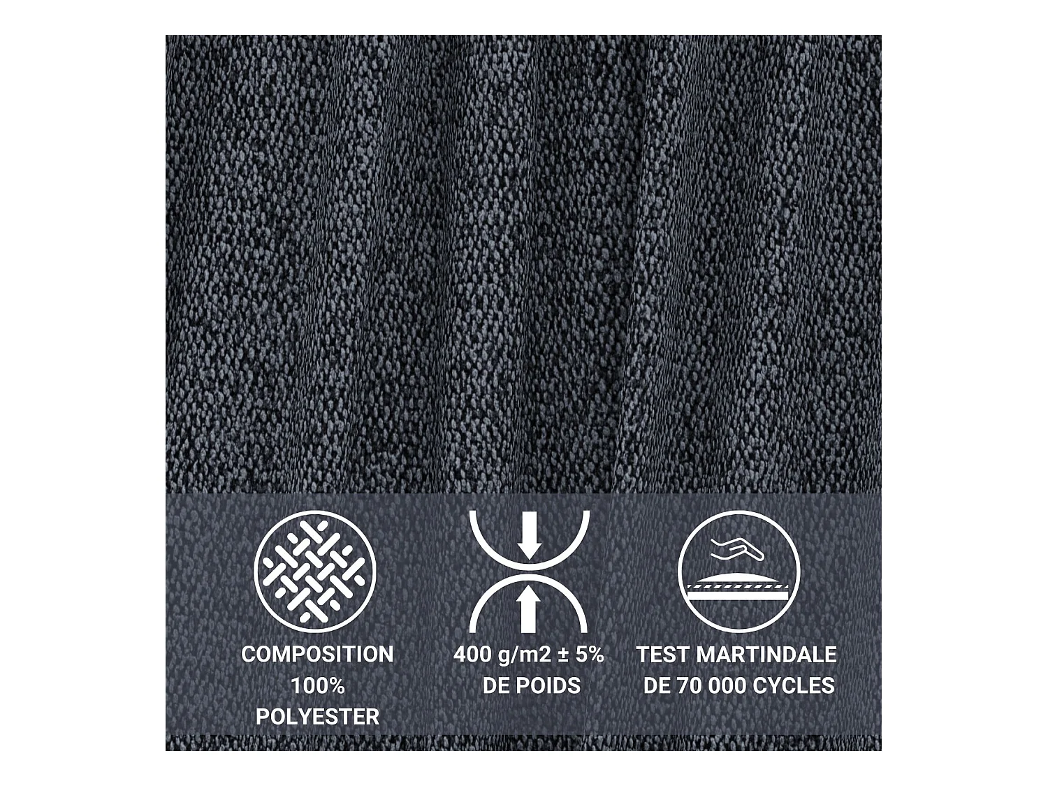 Canapé d'angle droit avec fonction lit en tissu tressé bleu gris VELTO