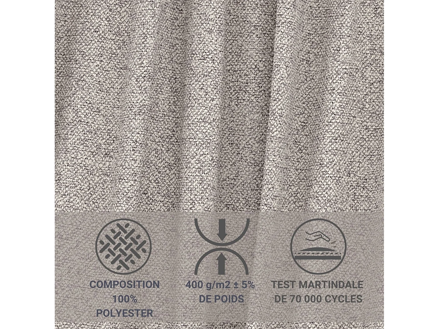 Canapé d'angle gauche avec fonction lit en tissu tressé beige foncé VELTO