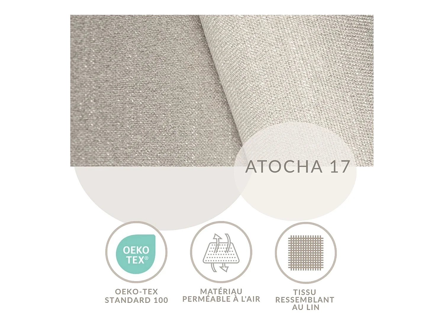 Canapé d'angle gauche avec fonction lit en tissu tressé beige TONGA