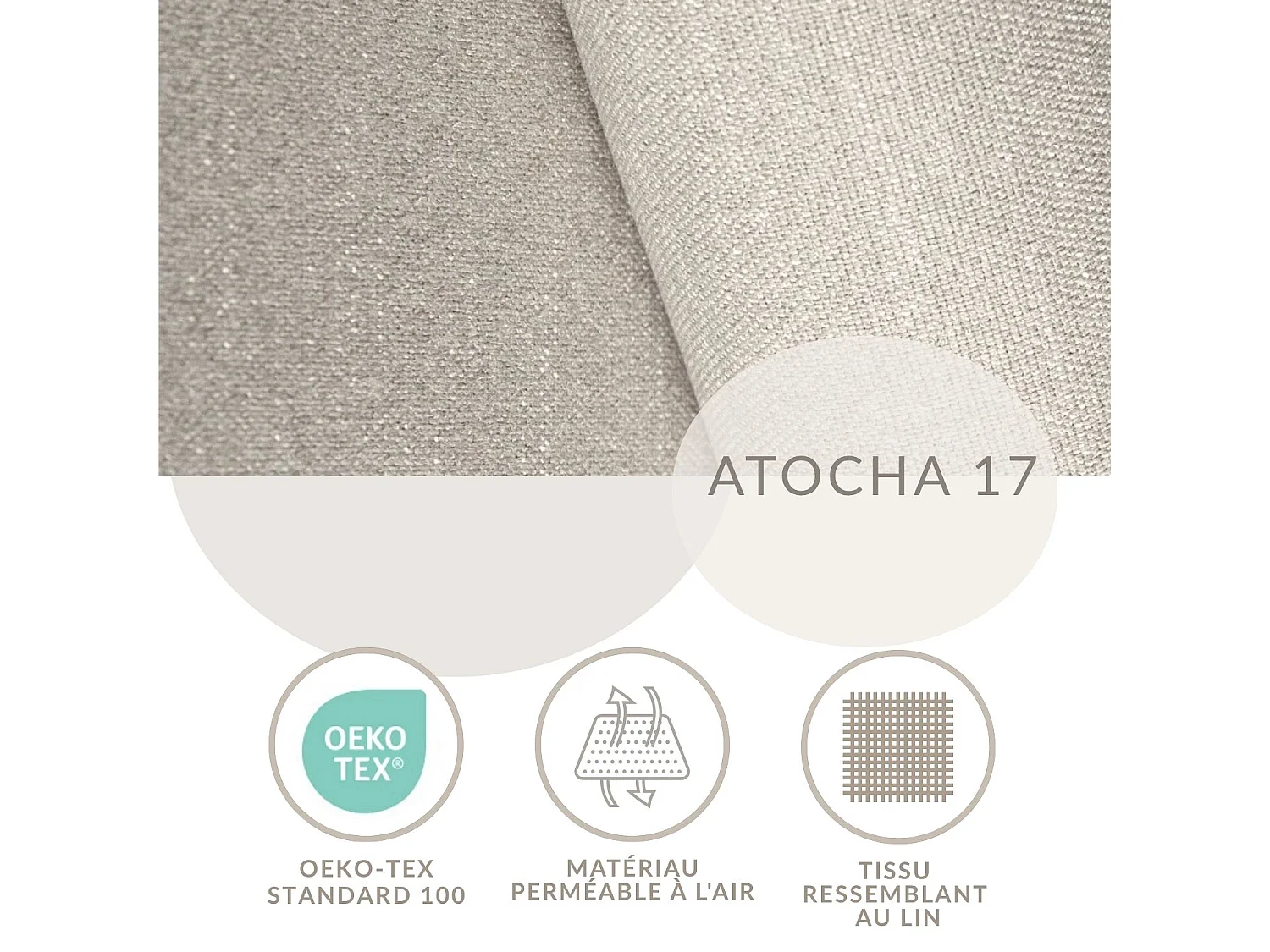 Canapé d'angle gauche avec fonction lit en tissu tressé beige TONGA