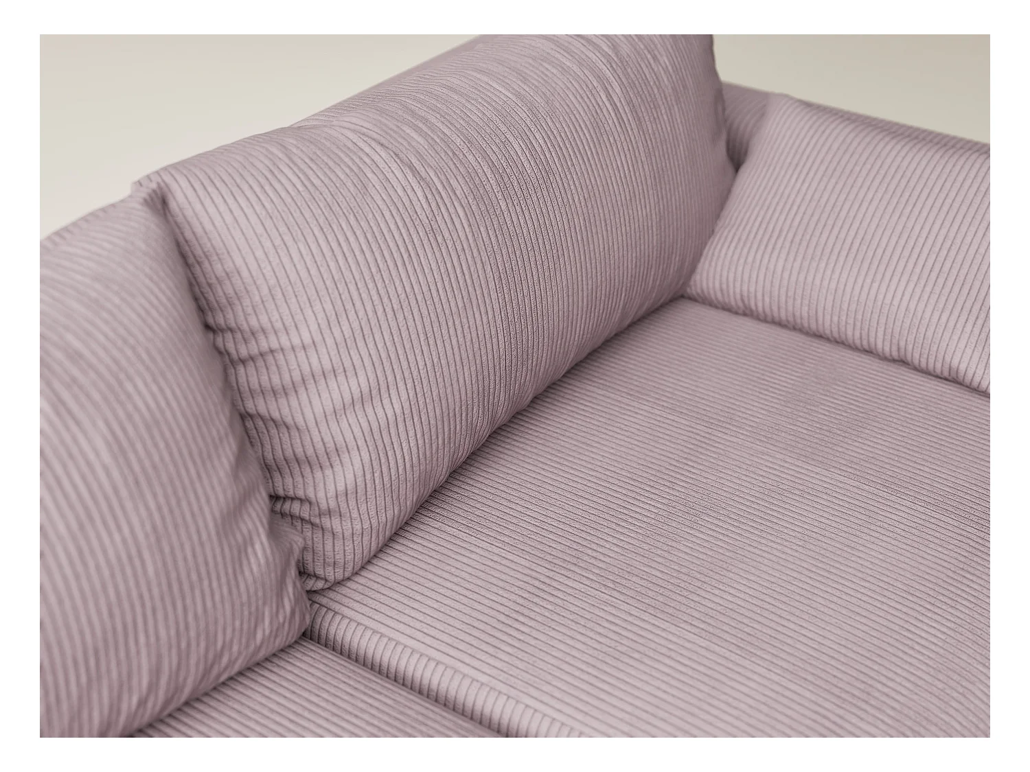 Canapé d'angle gauche avec fonction lit en velours violet LEON