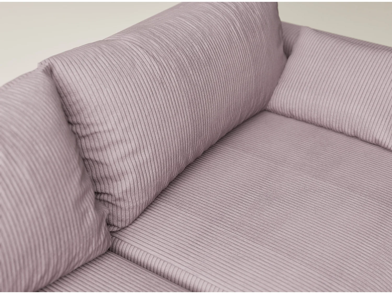 Canapé d'angle gauche avec fonction lit en velours violet LEON