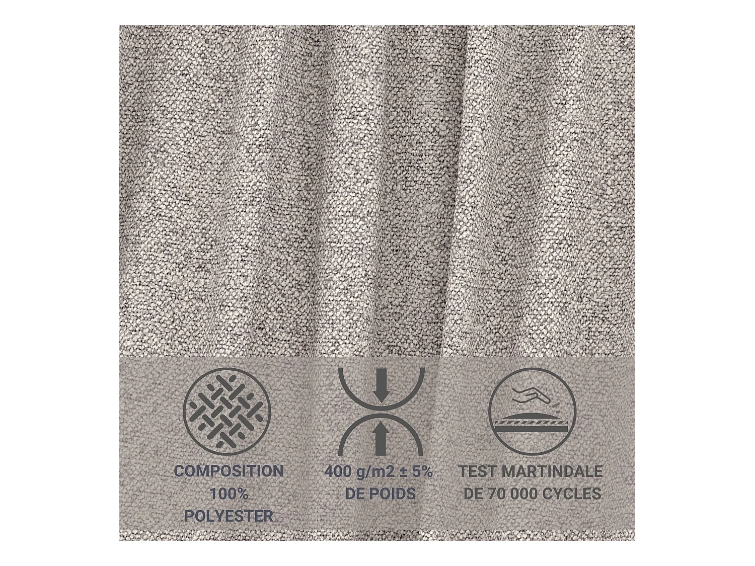 Canapé d'angle droit avec fonction lit en tissu tressé beige foncé VELTO