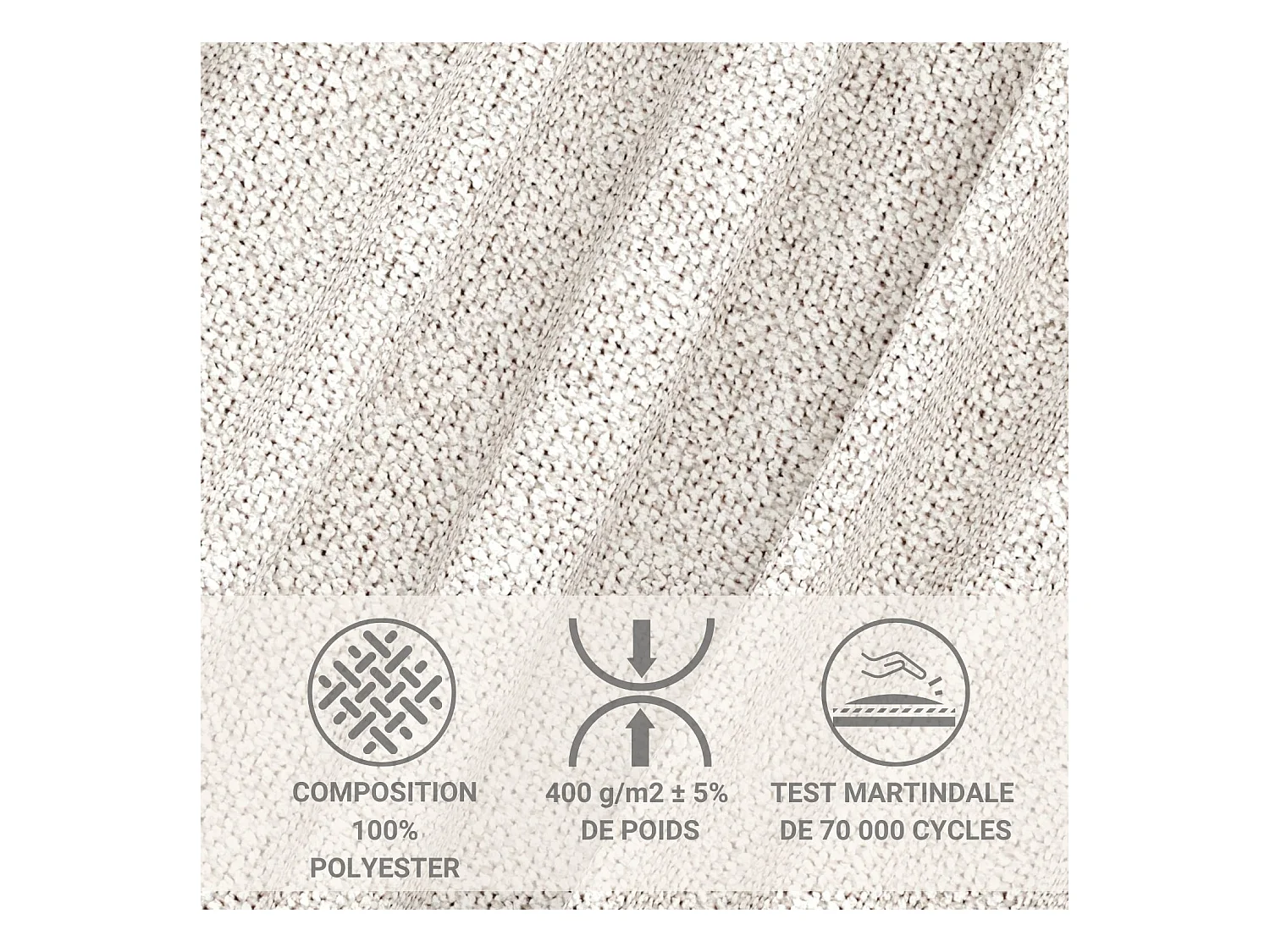 Canapé d'angle gauche avec fonction lit en tissu tressé beige TONGA