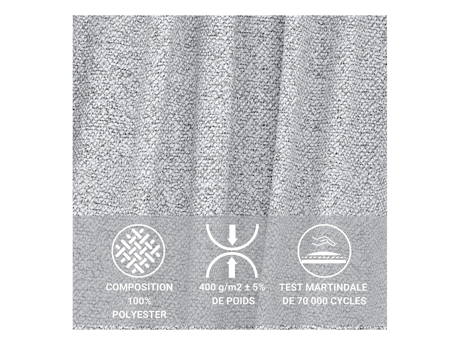 Canapé d'angle gauche avec fonction lit en tissu tressé gris clair VELTO