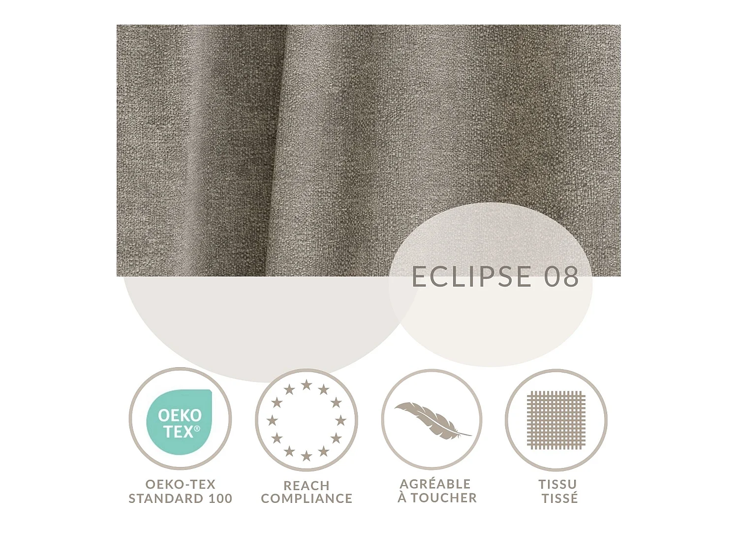 Canapé d'angle droit avec fonction lit en tissu chenille taupe VELTO