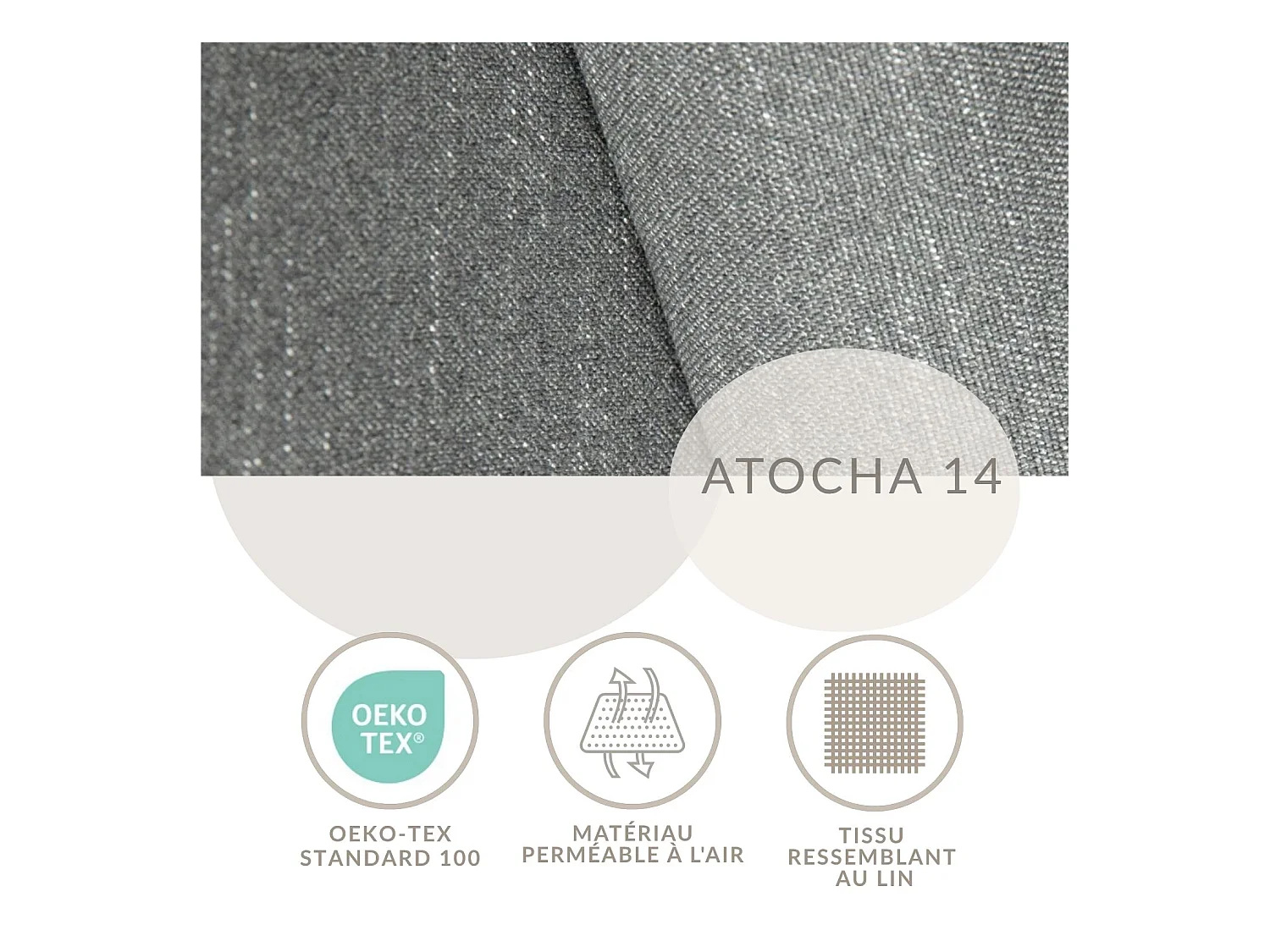 Canapé d'angle gauche avec fonction lit en tissu tressé gris VELTO