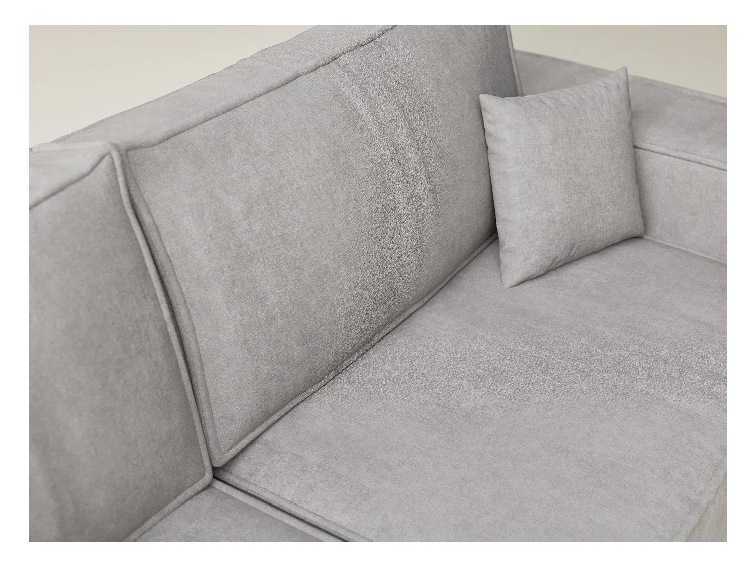 Canapé d'angle gauche avec fonction lit en tissu chenille beige gris TONGA