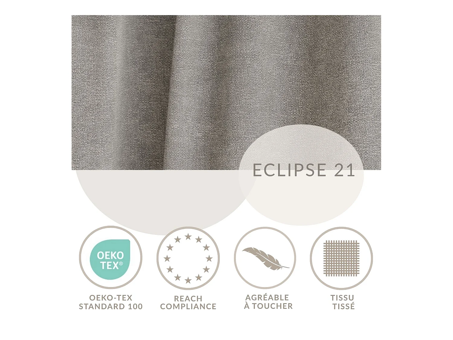 Canapé d'angle gauche avec fonction lit en tissu chenille beige gris TONGA