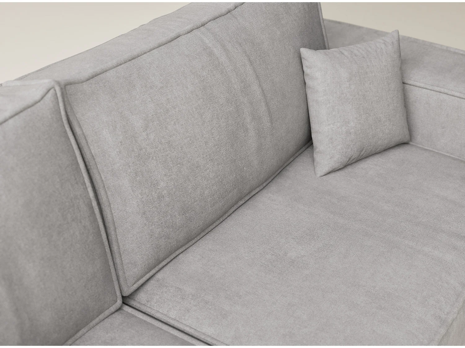 Canapé d'angle gauche avec fonction lit en tissu chenille beige gris TONGA