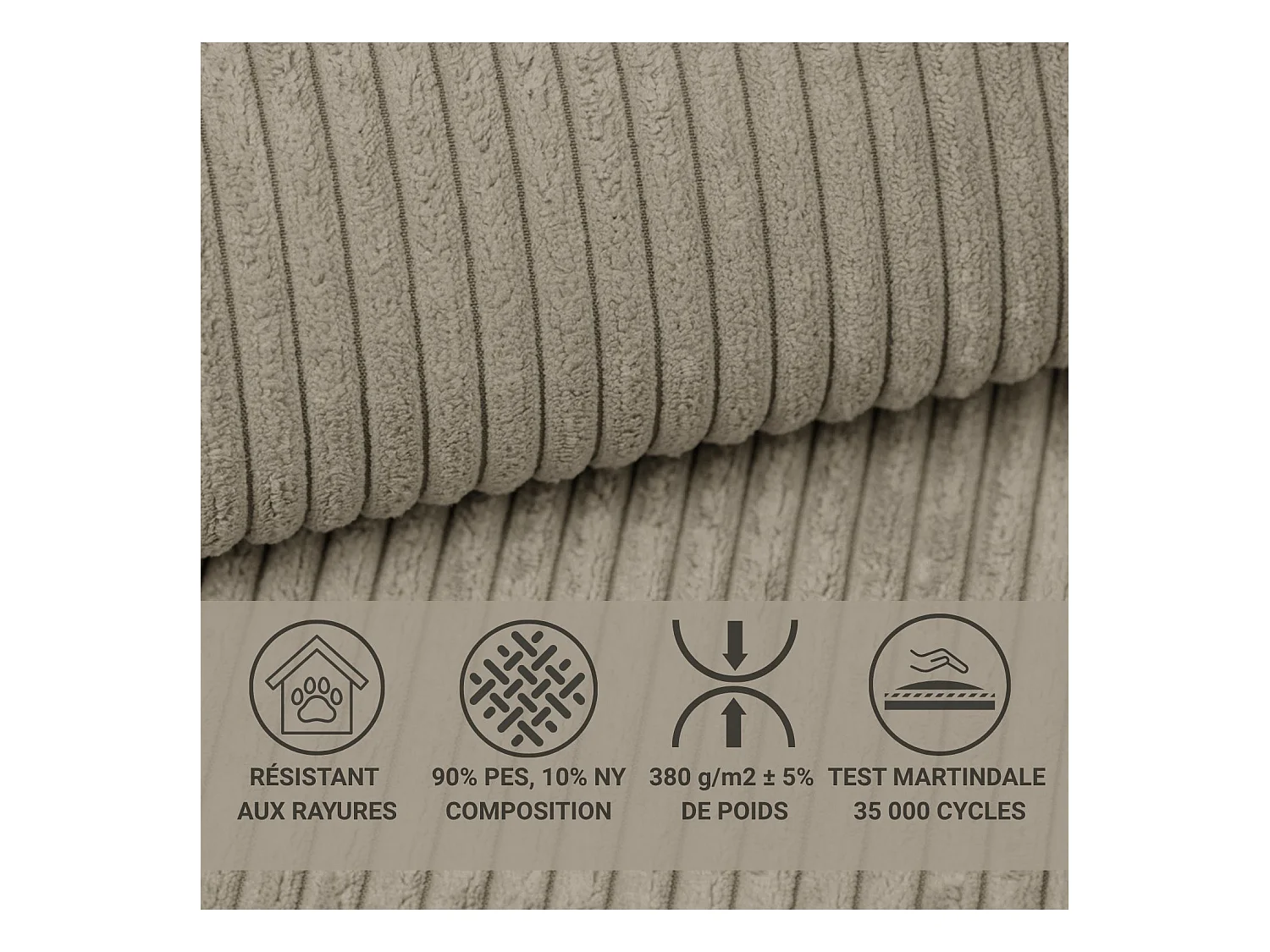 Lit coffre 160 x 200 cm avec tête de lit VOLIERA - en velours - beige foncé