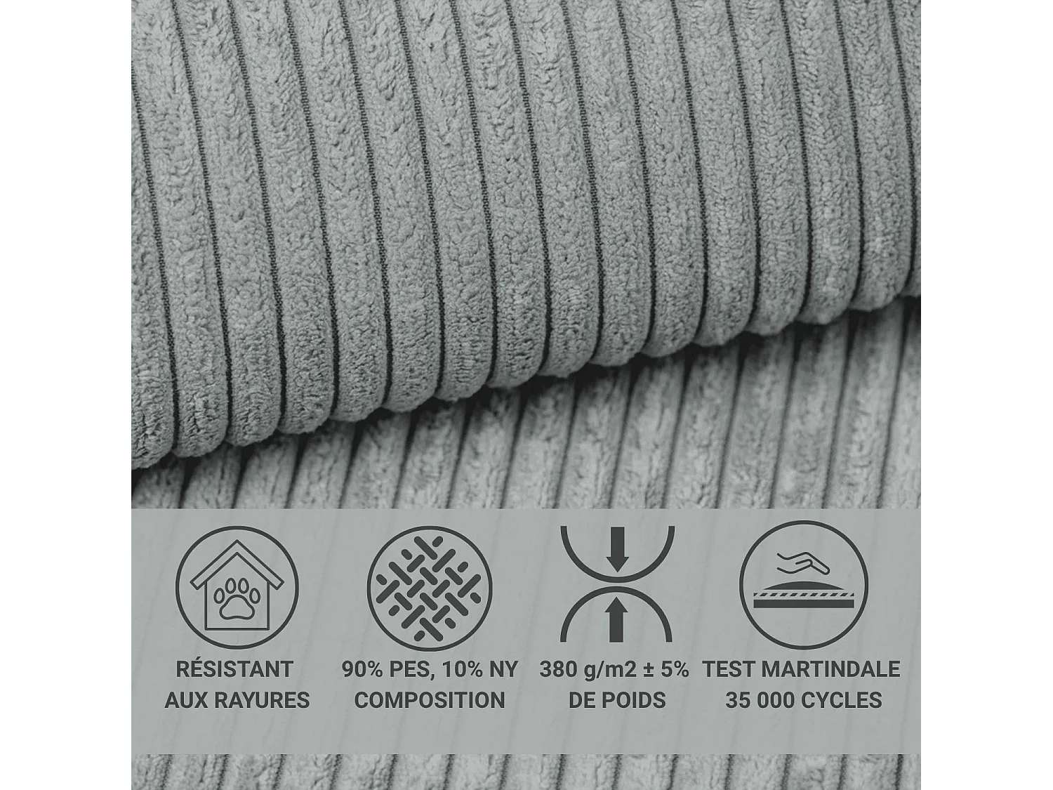 Lit coffre 200 x 200 cm avec tête de lit VOLIERA - en velours - gris clair