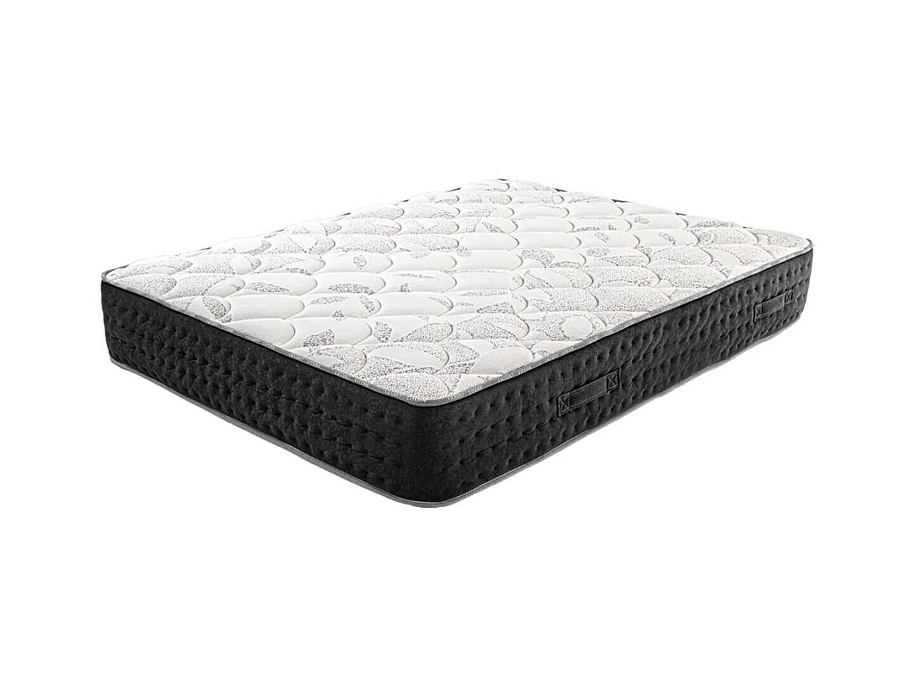 SELIAN - Pack Matelas + Sommier Tapissier Beige 140x190 cm + 2 Oreillers + 1 Couette