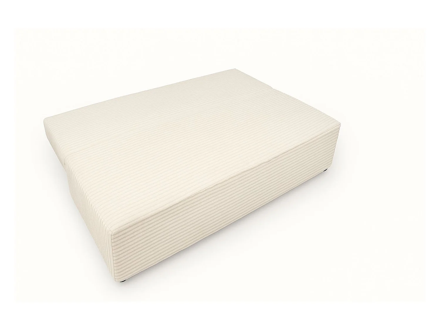 Schlafsofa, Sofa mit Schlaffunktion und Bettkasten, DUO, Stoff Velo, Ecru