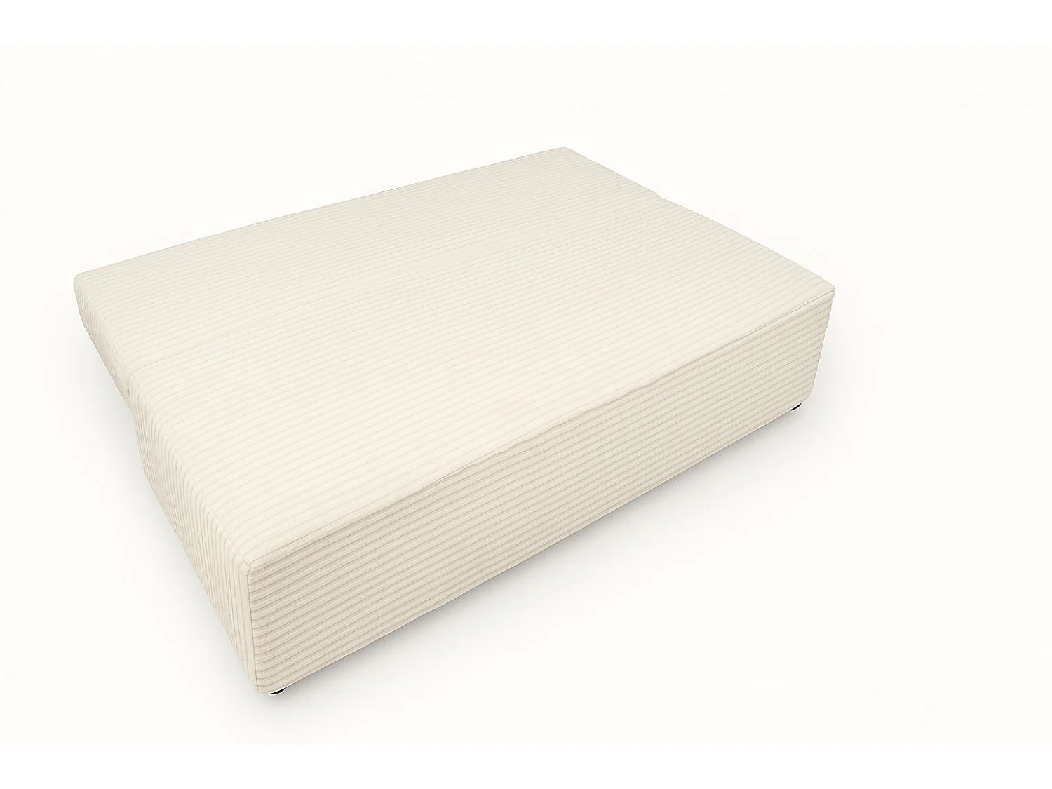 Slaapbank, bank met slaapfunctie en bedkast, DUO, stof Velo, ecru