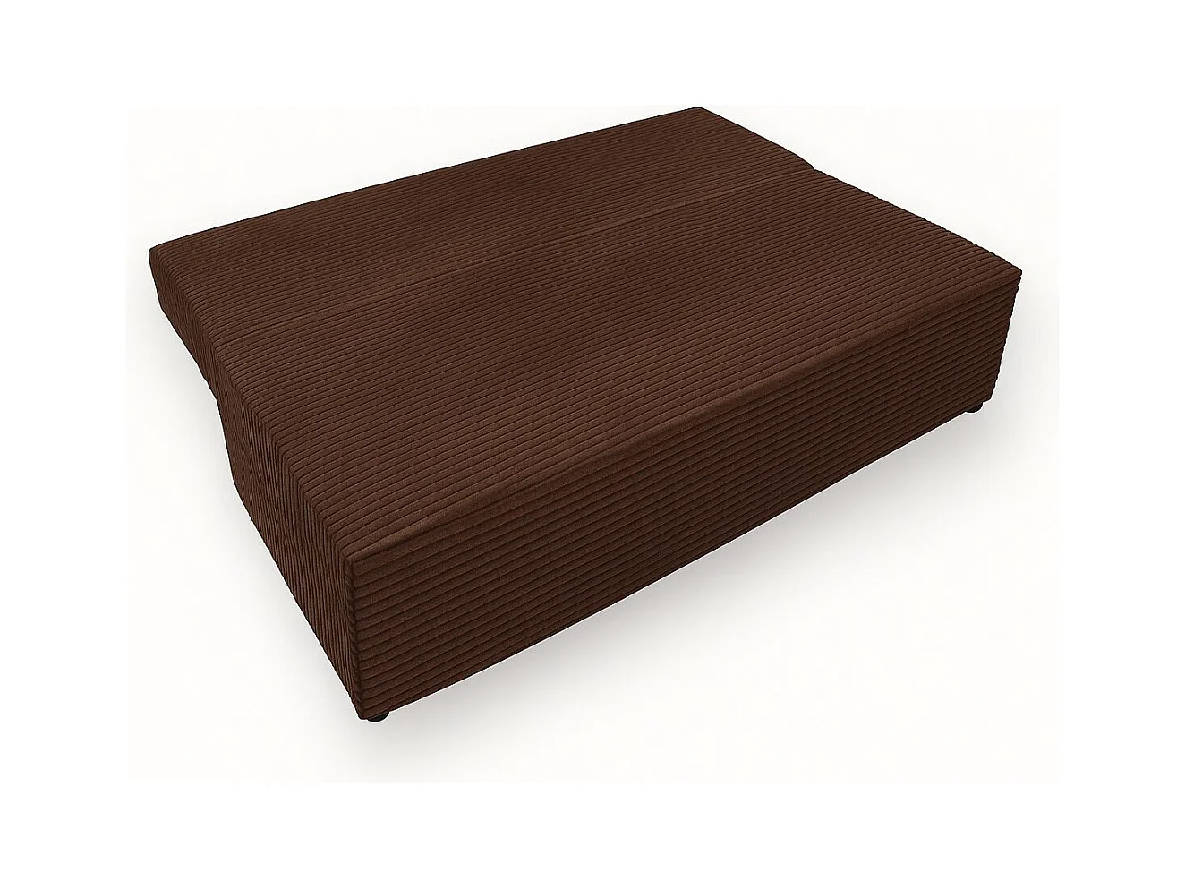 Slaapbank, bank met slaapfunctie en bedstee, DUO, stof Velo, bruin