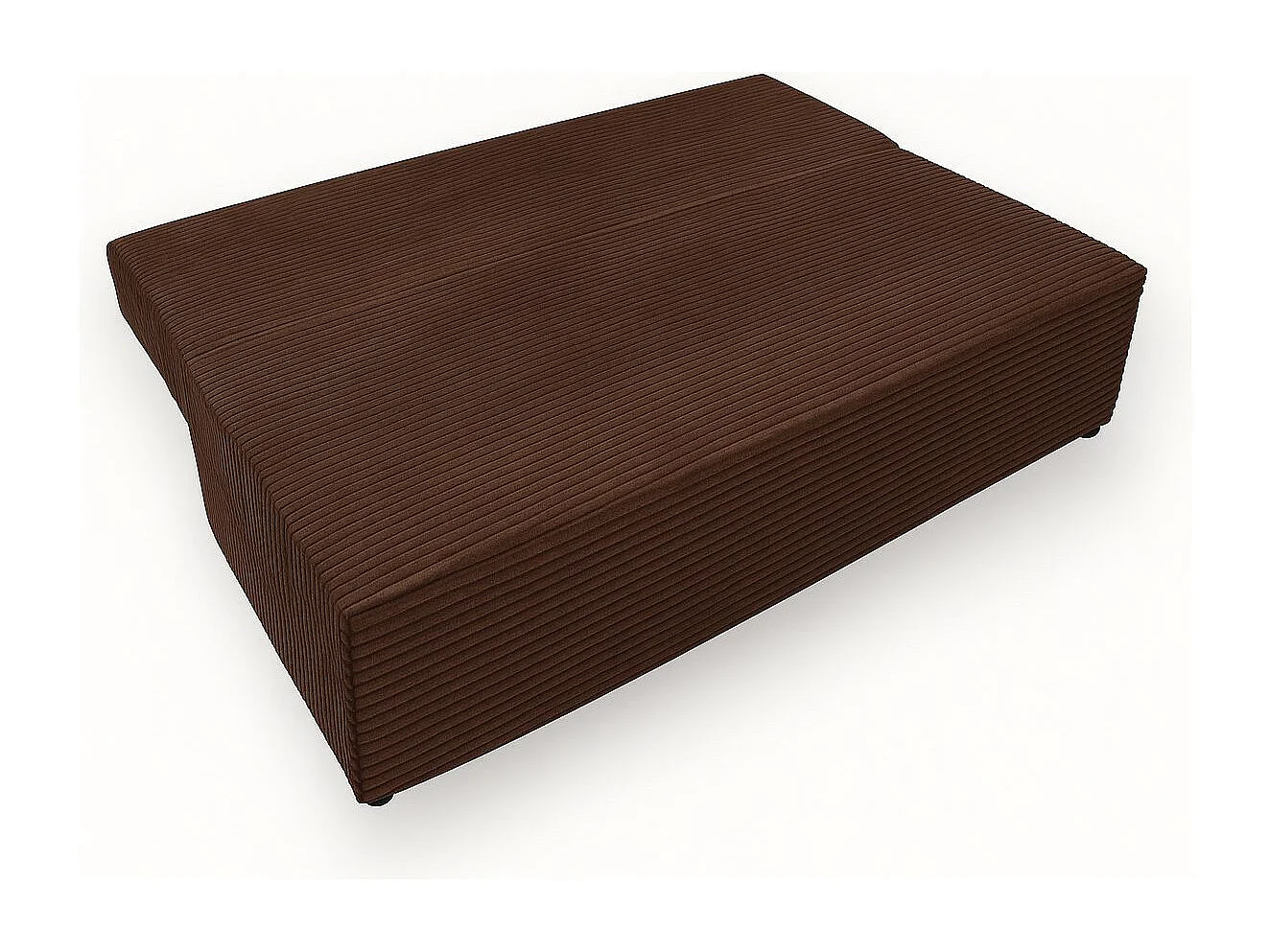 Canapé-lit, canapé avec fonction couchage et coffre de lit, DUO, tissu Velo, marron