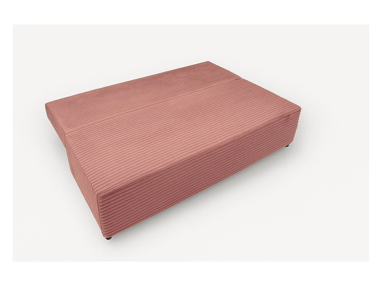 Slaapbank, bank met slaapfunctie en bedkast, DUO, stof Velo, roze