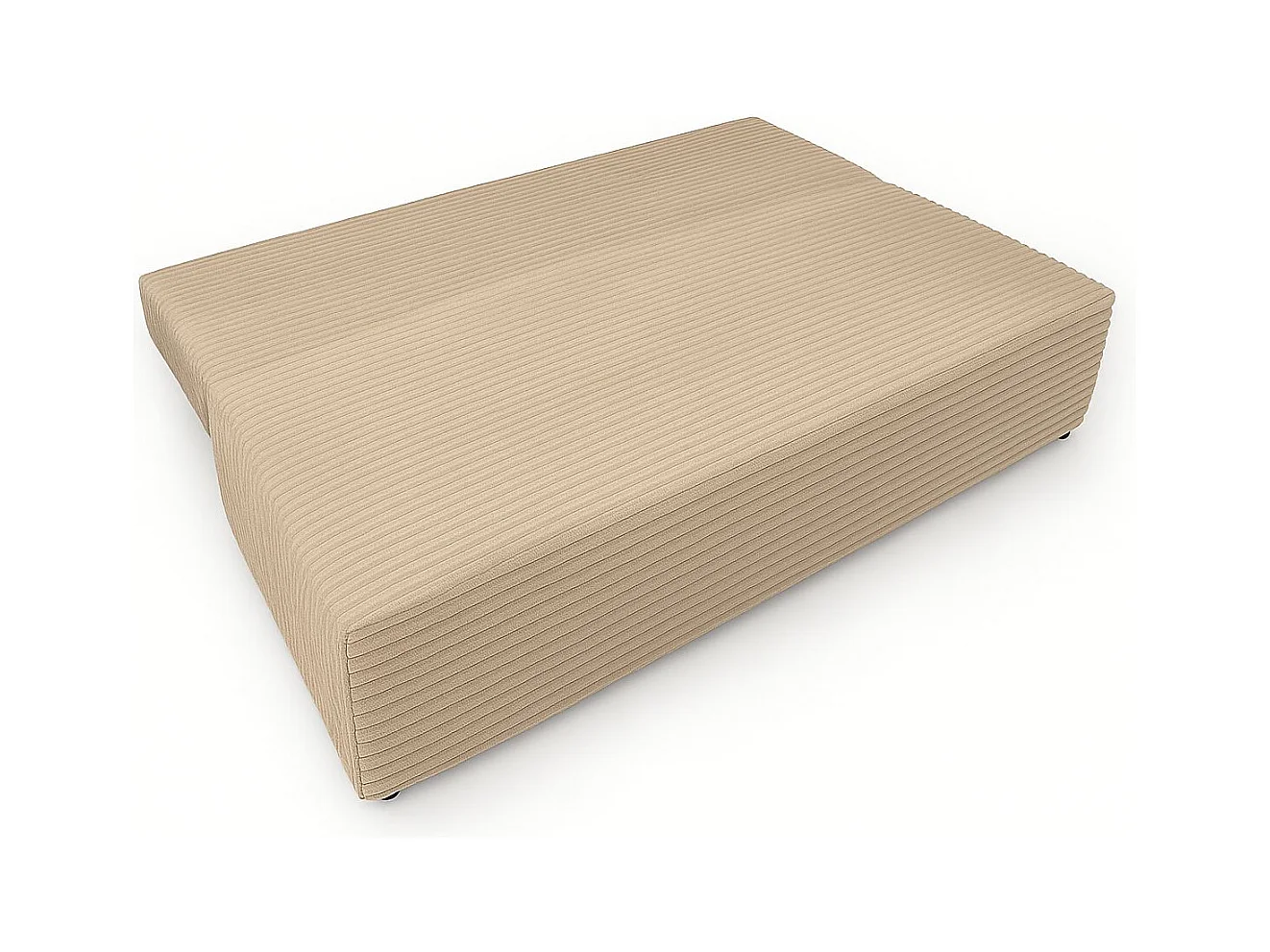 Slaapbank, bank met slaapfunctie en bedkast, DUO, stof Velo, beige