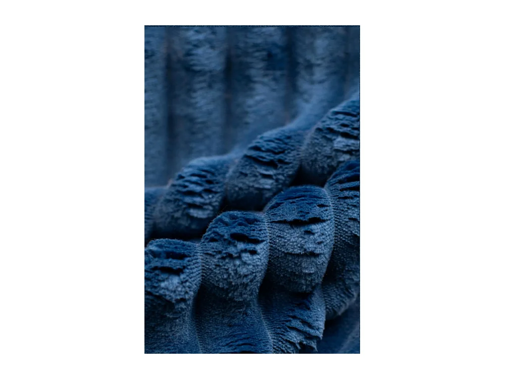 Canapé-lit, canapé avec fonction couchage et coffre de lit, DUO, tissu Velo, bleu