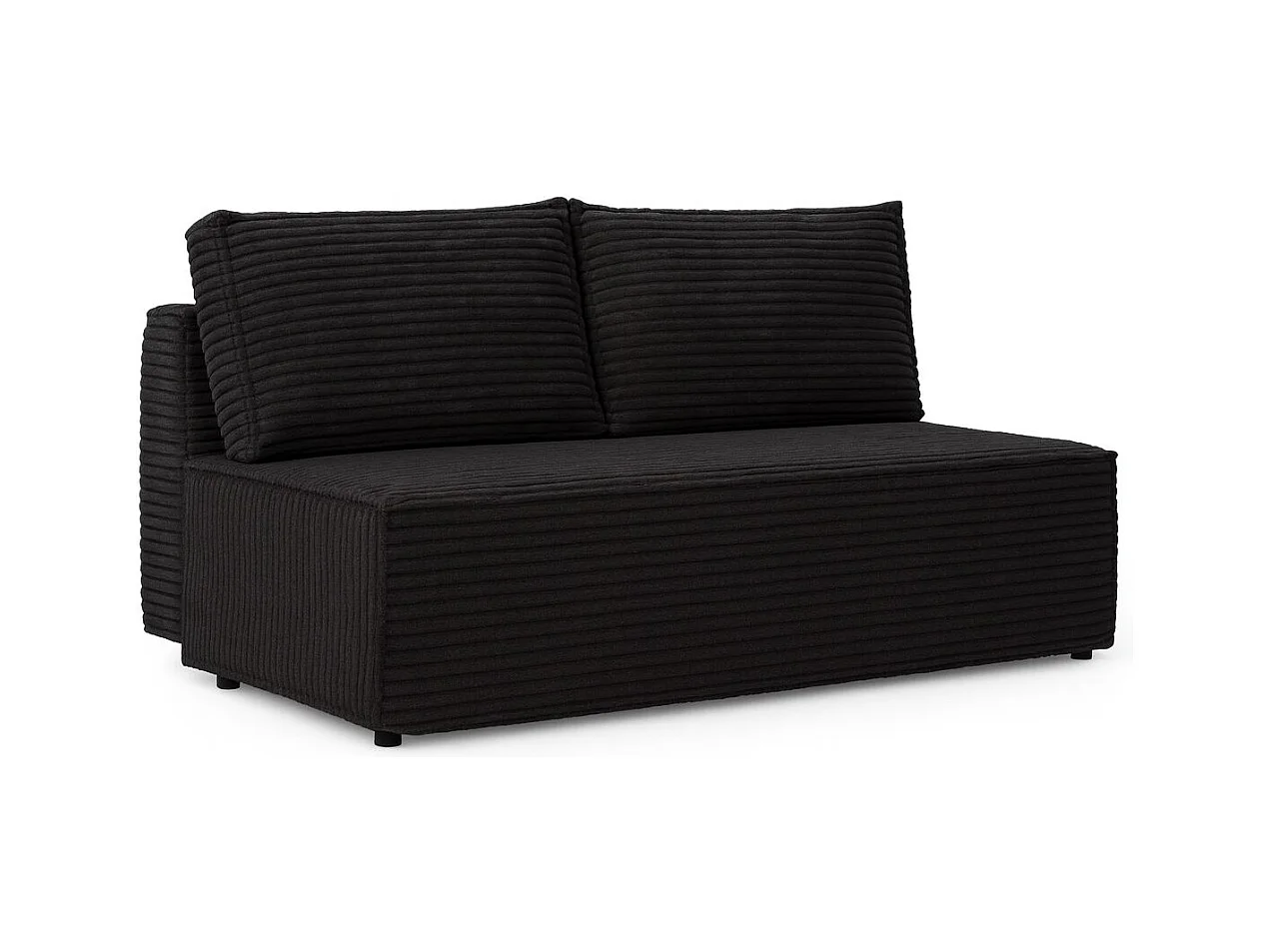 Slaapbank, bank met slaapfunctie en bedkast, DUO, stof Velo, grafiet