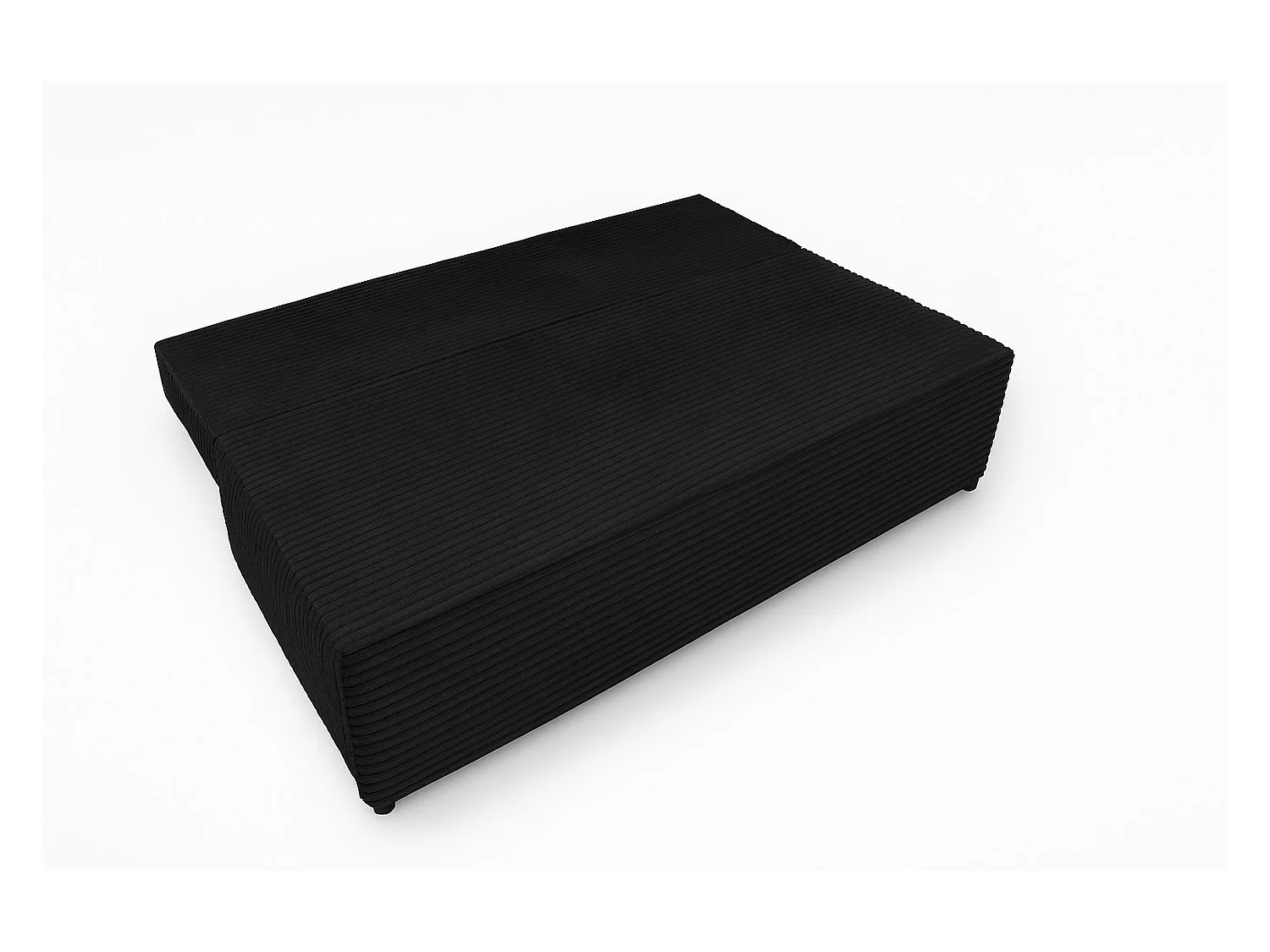 Slaapbank, bank met slaapfunctie en bedkast, DUO, stof Velo, grafiet