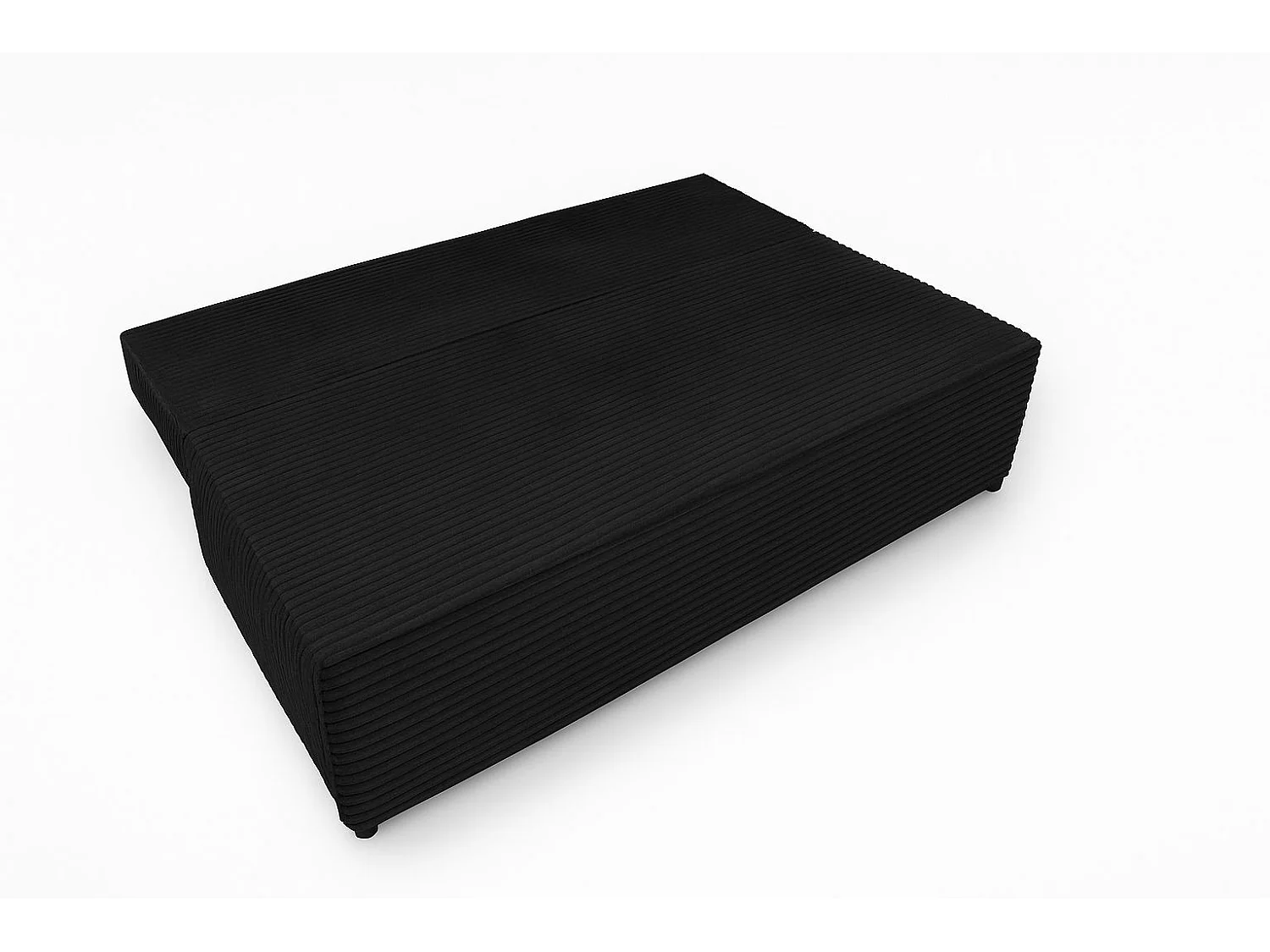 Canapé-lit, canapé avec fonction couchage et coffre de lit, DUO, tissu Velo, graphite