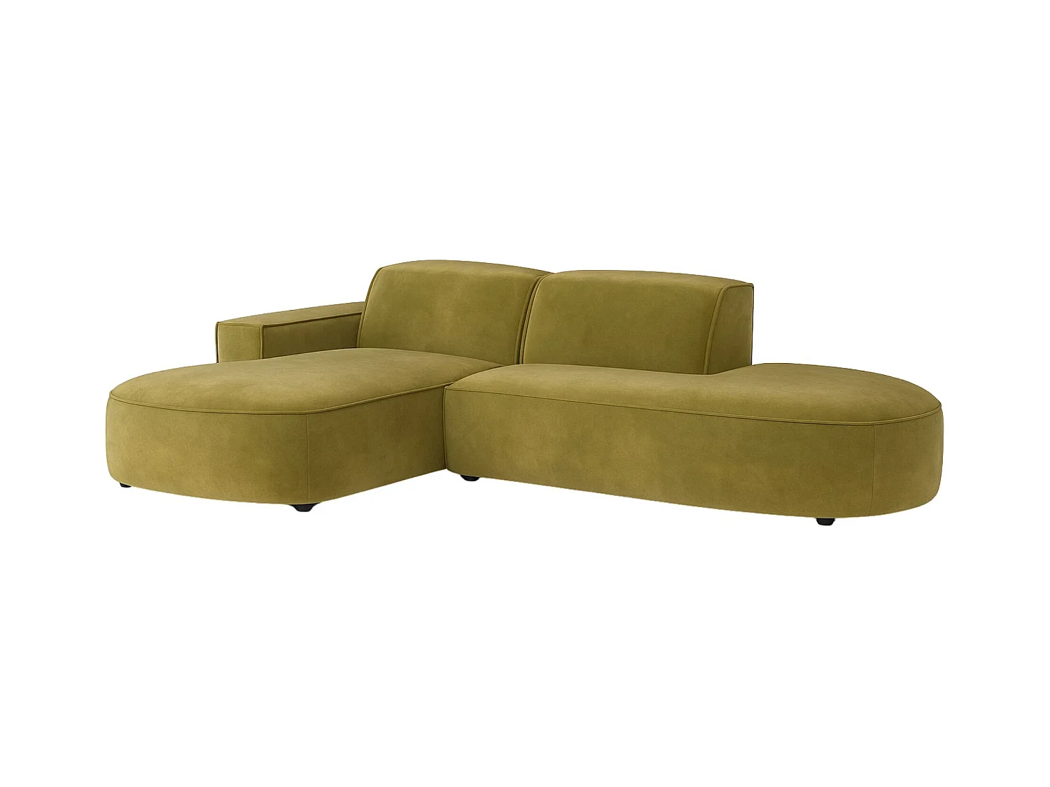 Ecksofa Cursal Atelier, Stoff Salvador, Olive, Links