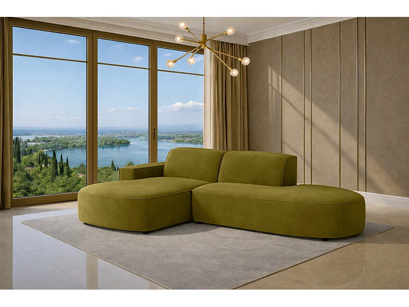 Ecksofa Cursal Atelier, Stoff Salvador, Olive, Links